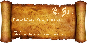 Musztács Zsuzsanna névjegykártya