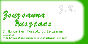 zsuzsanna musztacs business card